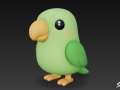 Cartoon Plush Parrot 3D 모델