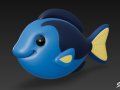 Cartoon Plush Blue Tang 3D मॉडल