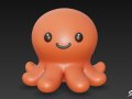 Cartoon Plush Octopus 3D मॉडल