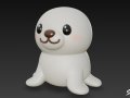 Cartoon Plush Seal 3D मॉडल