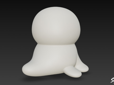 Sceau en peluche de dessin animé Modèle 3D