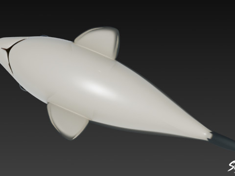 Cartoon pluche haai 3D Model