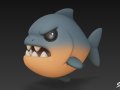 Cartoon Plush Piranha 3D मॉडल