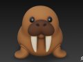 Cartoon Plush Walru 3D मॉडल