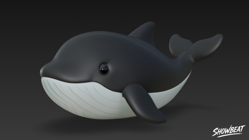 Karikatür Peluş Balina 3D Model .c4d .max .obj .3ds .fbx .stl .blend 