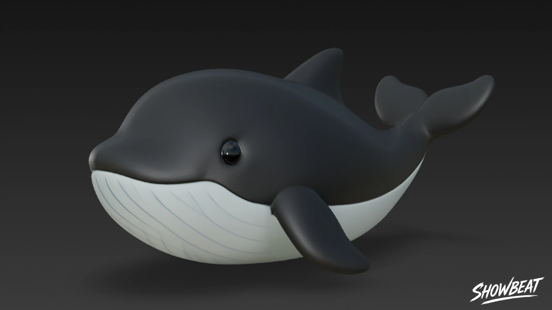 Cartoon Plush Whale 3D Model .c4d .max .obj .3ds .fbx .stl .blend