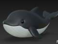 Cartoon Plush Whale 3D मॉडल