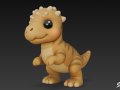 Cartoon Plush Pachycephalosaurus Model 3D