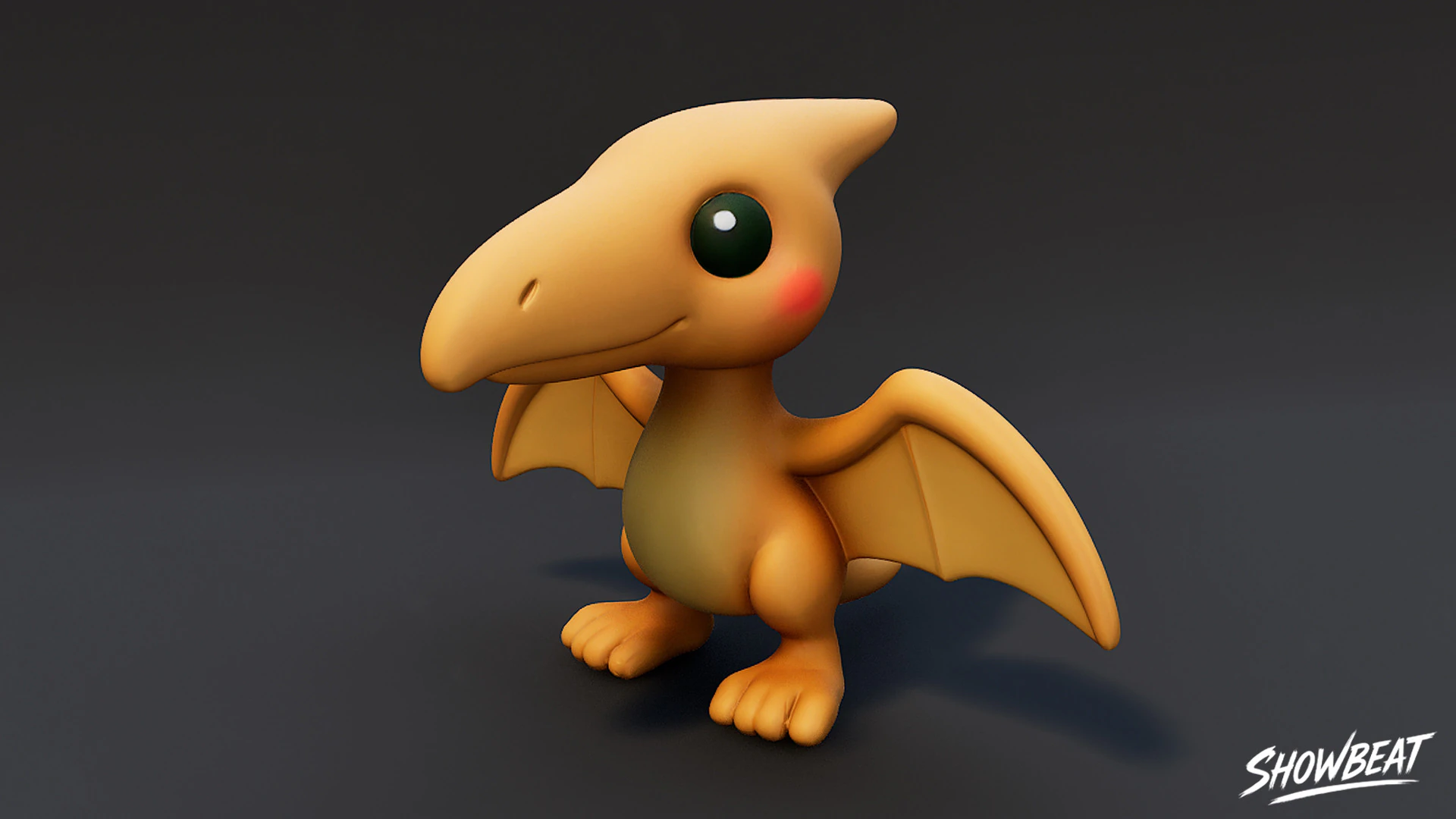 Cartoon Plush Pteranodon 3D Model .c4d .max .obj .3ds .fbx .stl .blend 