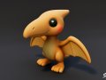 Cartoon Plush Pteranodon Model 3D