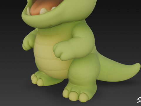 Tirannosauro di peluche del fumetto Modello 3D