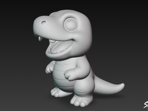 Tirannosauro di peluche del fumetto Modello 3D