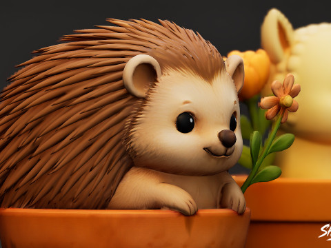 Pack Animales en Macetas VOL1 Modelo 3D