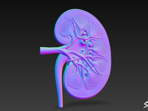 Kidney Cross Section 3D Model
