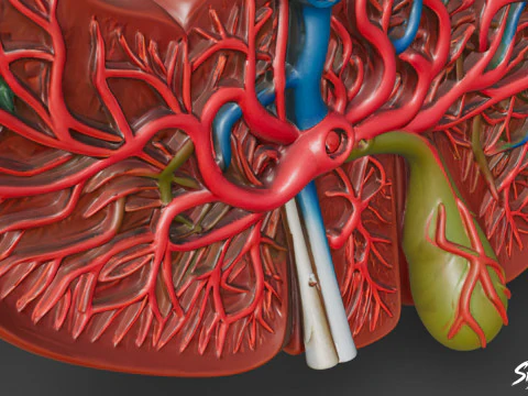 Liver Cross Section 3D Model