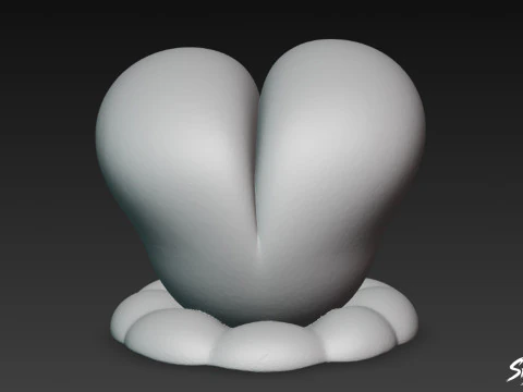 Cartoon Lithops 3D Model