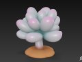 Cartoon Pachyphytum oviferum 3Dモデル