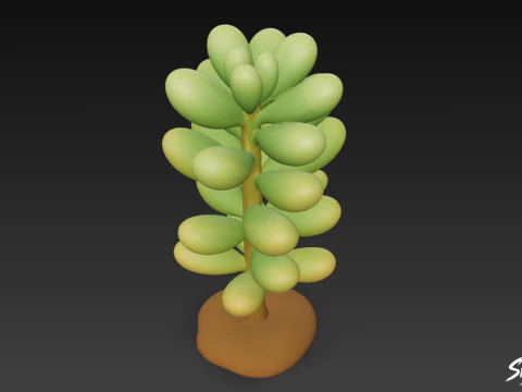 Cartoon Sedum49994 3D Model