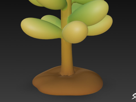 만화 돌나물49994 3D 모델