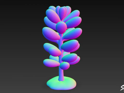 Cartoon Sedum49994 3D Model