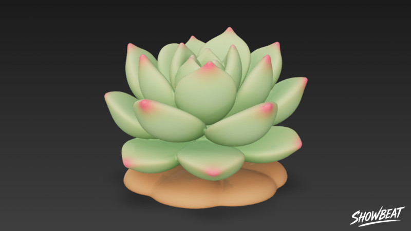 Мультфільм Sempervivum 3D Модель .c4d .max .obj .3ds .fbx .stl .blend 