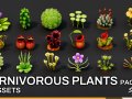Cartoon Carnivorous Plants Pack 3D Модель