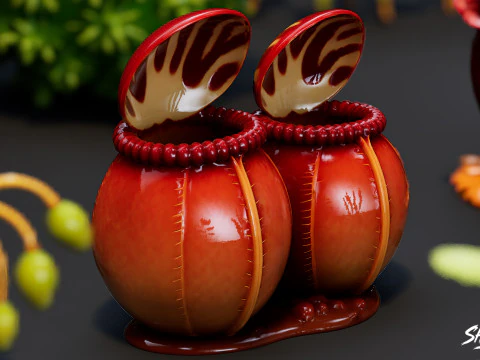 Cartoon Carnivorous Plants Pack 3D Model