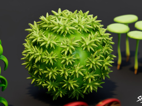 Мультфільм "Хижі рослини". 3D Модель