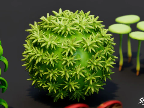 Cartoon Carnivorous Plants Pack 3D Model