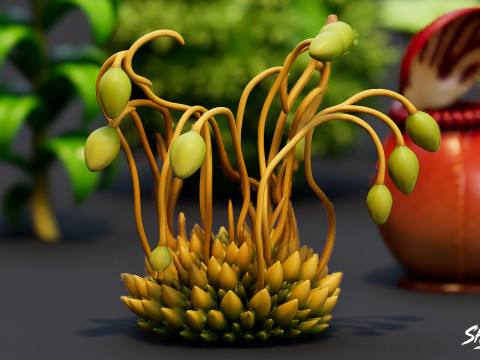 Мультфільм "Хижі рослини". 3D Модель