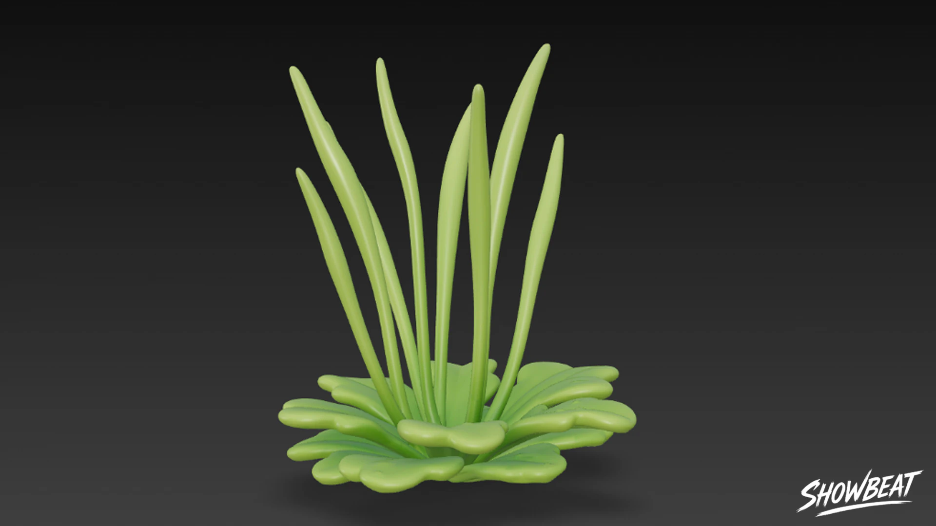 Cartoon Anthoceros punctatus 3D Model .c4d .max .obj .3ds .fbx .stl .blend