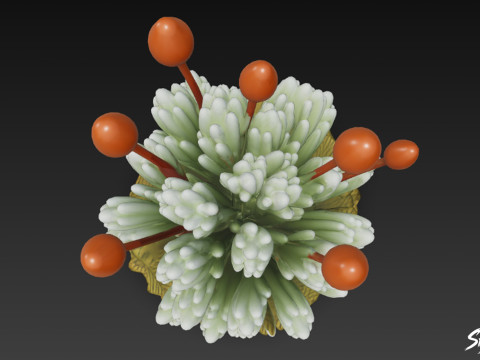 Мультяшный Брюм Серебристый 3D Модель