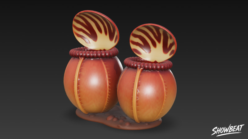 Karikatür Cephalotus follicularis 3D Model .c4d .max .obj .3ds .fbx .stl .blend