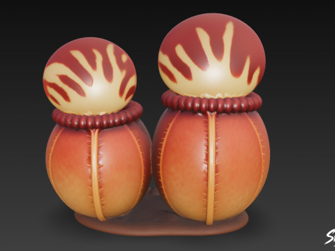 Karikatür Cephalotus follicularis 3D Model
