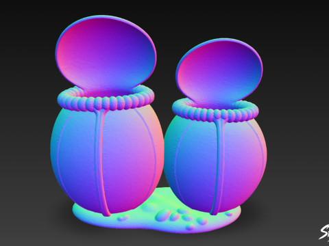 Karikatür Cephalotus follicularis 3D Model