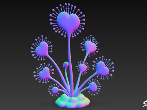 Karikatür Drosera magnifica 3D Model