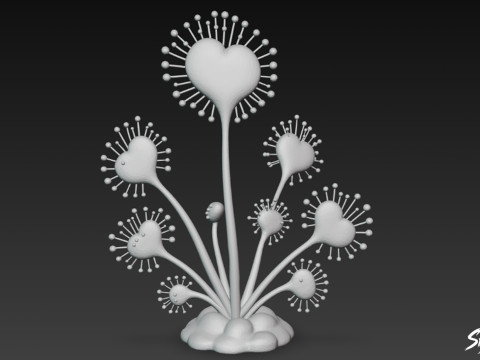 Karikatür Drosera magnifica 3D Model