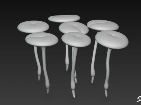 Cartoon Lemna minor 3D Model