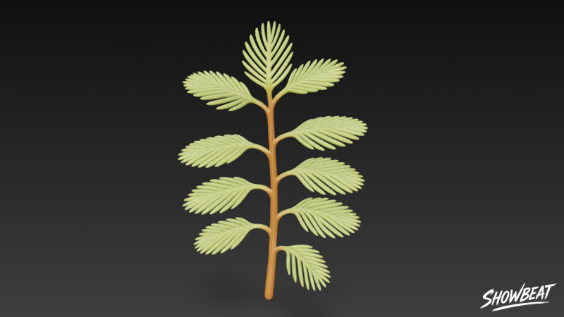 Kartun Myriophyllum spicatum Model 3D .c4d .max .obj .3ds .fbx .stl .blend