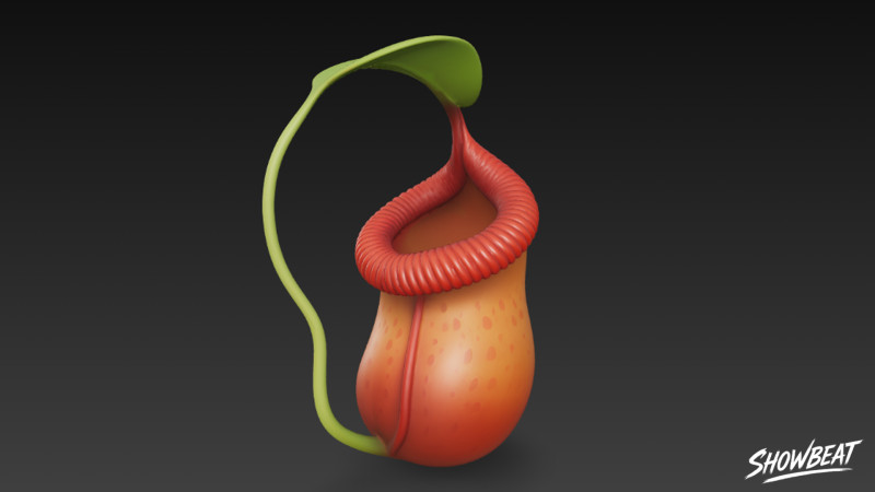 Мультфільм Непентес Раджа 3D Модель .c4d .max .obj .3ds .fbx .stl .blend