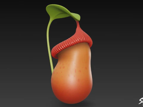 Cartoon Nepenthes rajah 3D Model