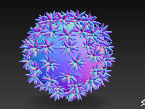 Cartoon Orthotrichum affine 3D Model