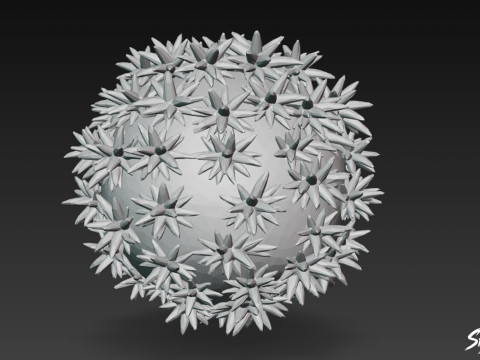 Karikatür Orthotrichum afin 3D Model