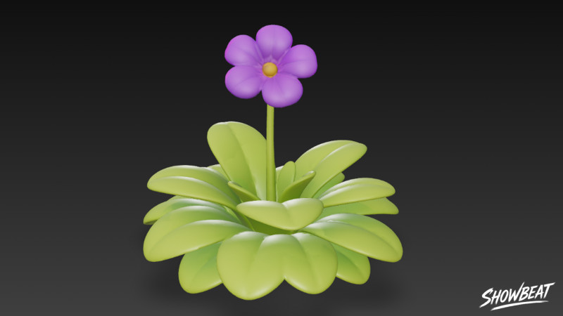 Pinguicula gigantea del fumetto Modello 3D .c4d .max .obj .3ds .fbx .stl .blend