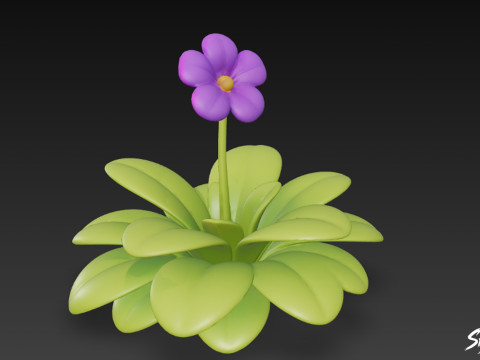 Pinguicula gigantea del fumetto Modello 3D