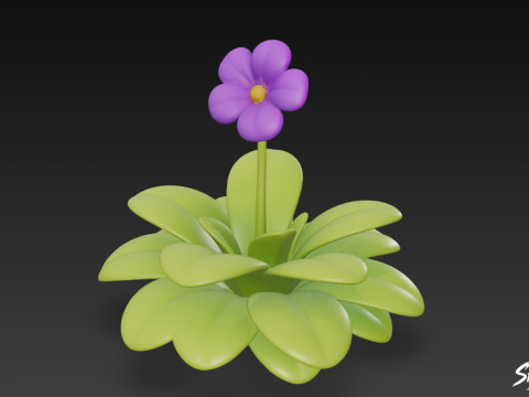 Pinguicula gigantea del fumetto Modello 3D