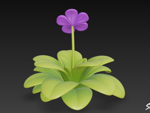 Pinguicula gigantea del fumetto Modello 3D