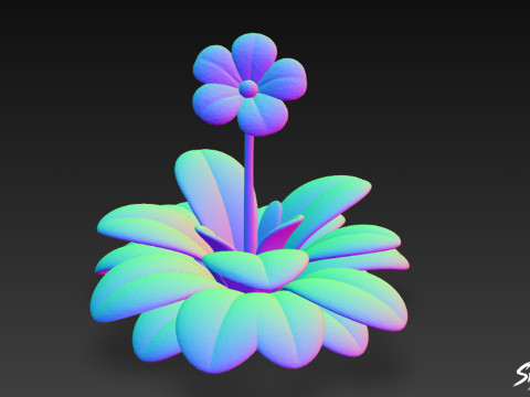 Pinguicula gigantea del fumetto Modello 3D