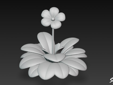 Pinguicula gigantea del fumetto Modello 3D