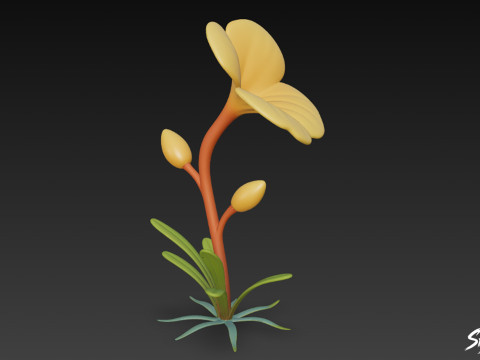 卡通狸藻 3D 模型